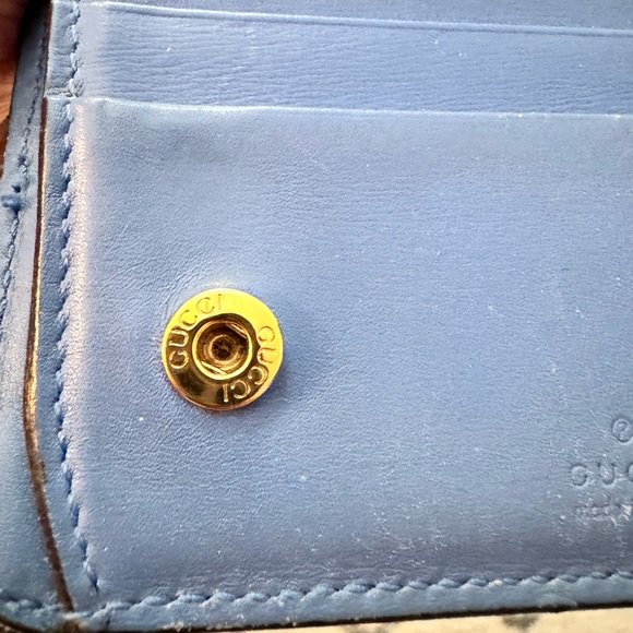 Authentic Gucci Blue Beige long wallet - Picture 7 of 14